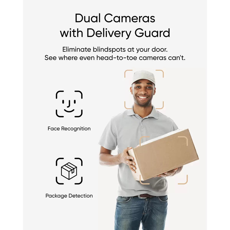 Eufy 2K Video Doorbell E340 8GB Local Storage with Chime - No Monthly Fees