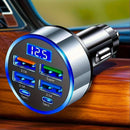 6 in 1 Fast Charging Car Charger Adapter