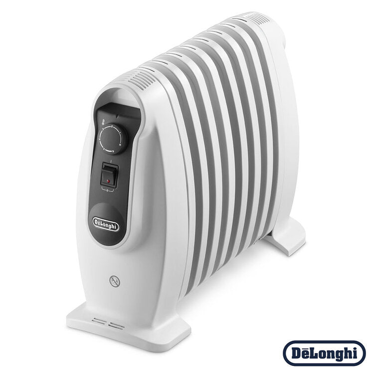 De'Longhi Oil Filled 800W Radiator in White-TRNS0808M