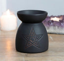 PENTAGRAM CUT OUT OIL BURNER-BLACK-CERAMIC