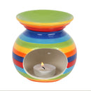 RAINBOW STRIPE OIL BURNER-CERAMIC