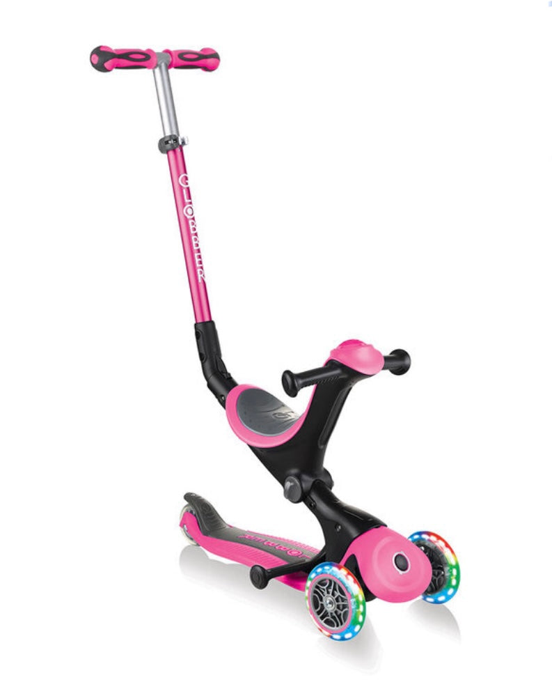 Globber Go Up Deluxe Lights in Sky Blue & Deep Pink (15+ Months)