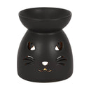 CAT CUT OUT OIL BURNER-BLACK-CERAMIC