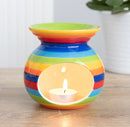 RAINBOW STRIPE OIL BURNER-CERAMIC