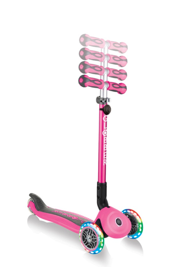 Globber Go Up Deluxe Lights in Sky Blue & Deep Pink (15+ Months)